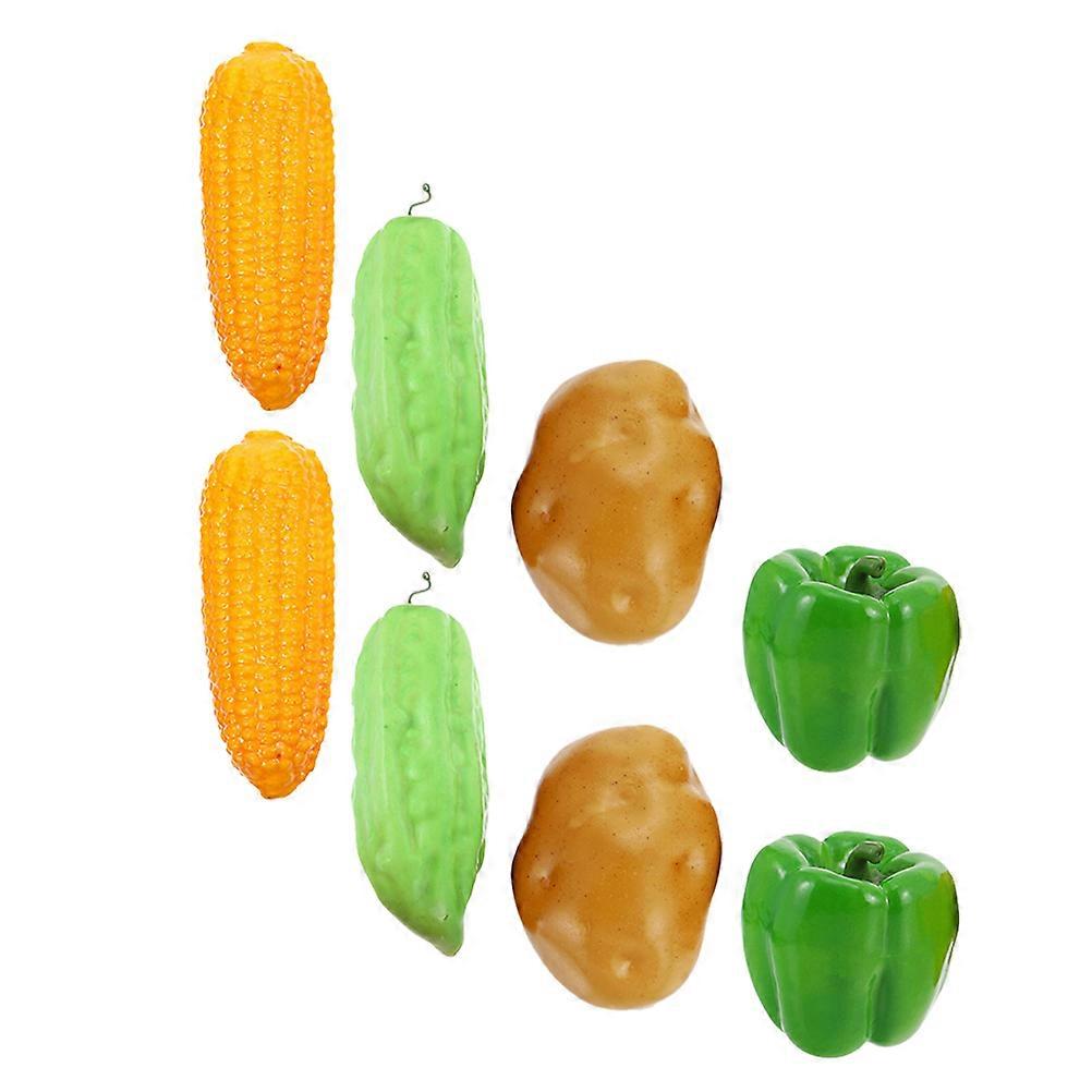 Artificial Vegetable 8Pcs Lifelike Vegetable Models for Home Decoration