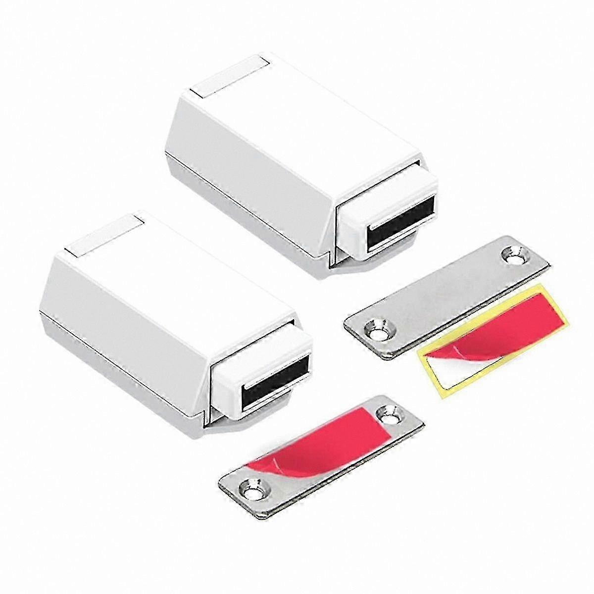 2-Pack Durable Push-to-Open Latch for Concealed Door Magnetic Touch Release System