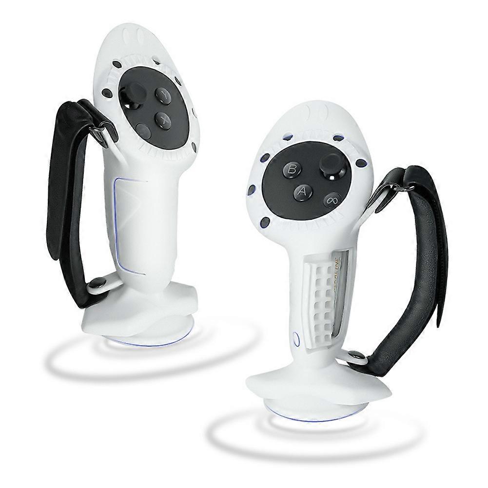 For Quest 3 Controller Grip Adjustable Comfortable Hand Strap Upright Design VR Accessory for 3(White)