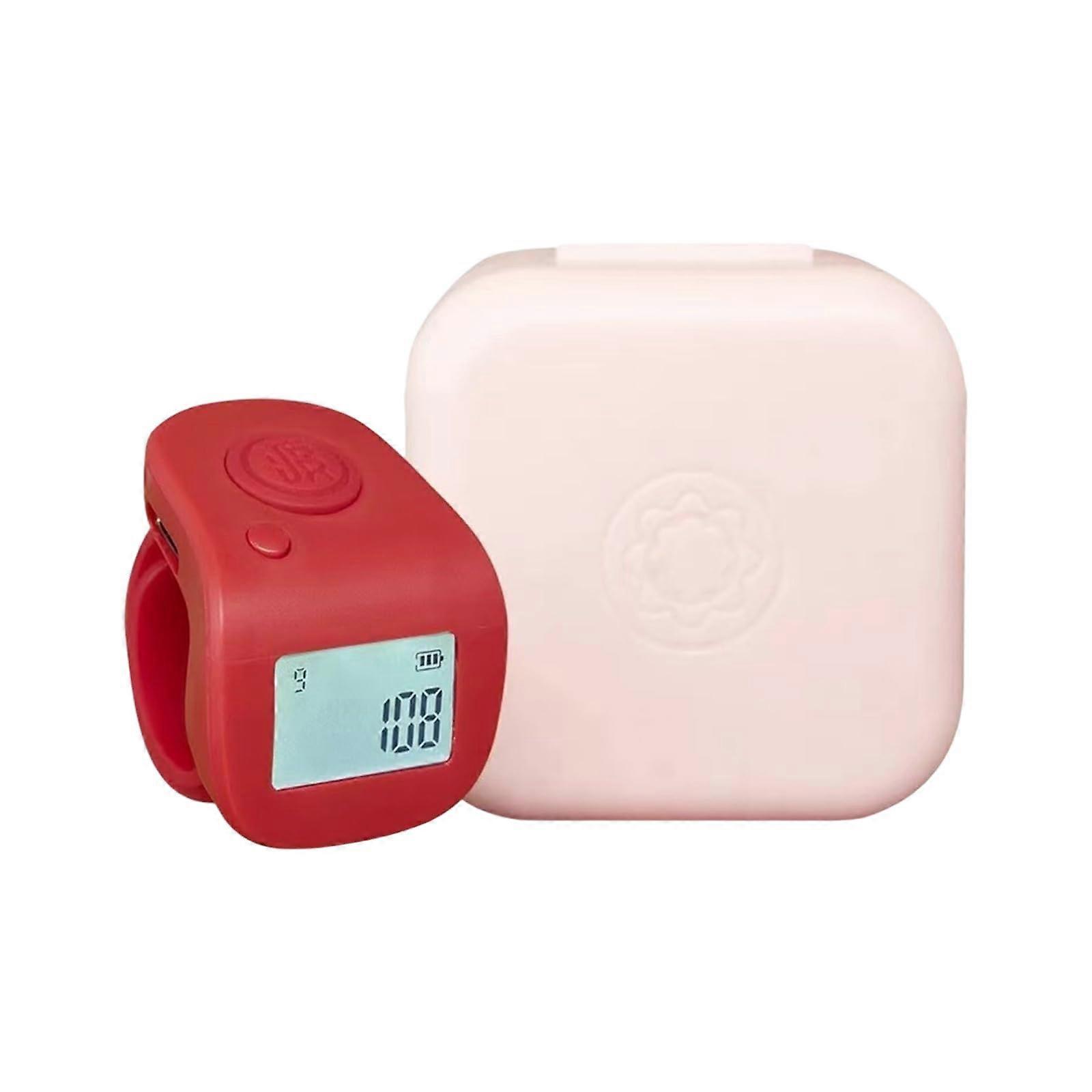 Electronic Handheld Counter with  Precision Display and USB Rechargeable Port for Events Red