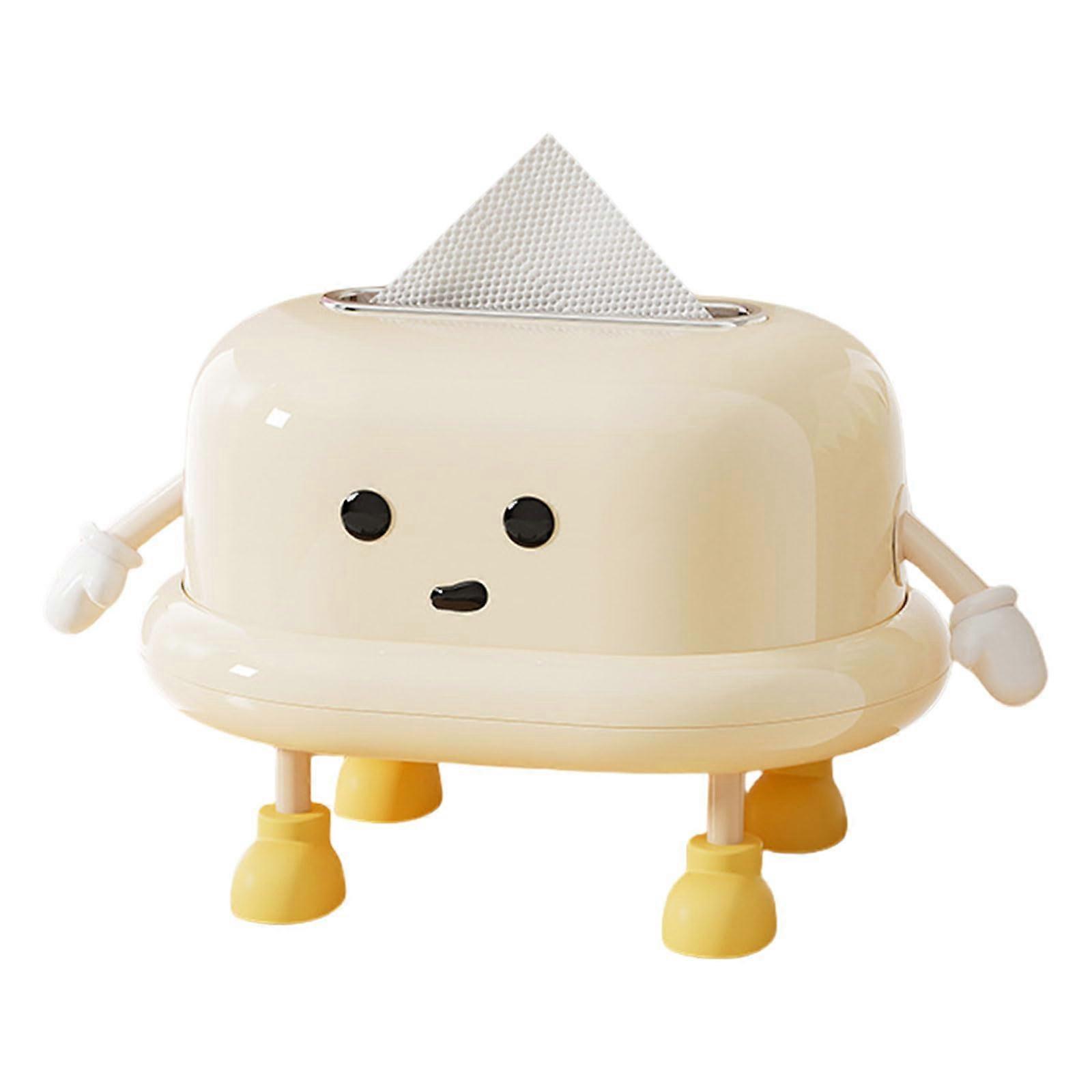 Spring Loaded Tissue Box Holder with Elegant Decorative Design for Bathroom and MultiRoom Use