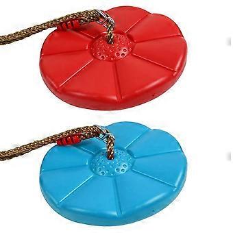 Balanço Infantil em Formato de Disco para Uso Interno e Externo, com Pétalas Espessas, Brinquedo de Balanço Suspenso, Cadeira de Balanço Azul