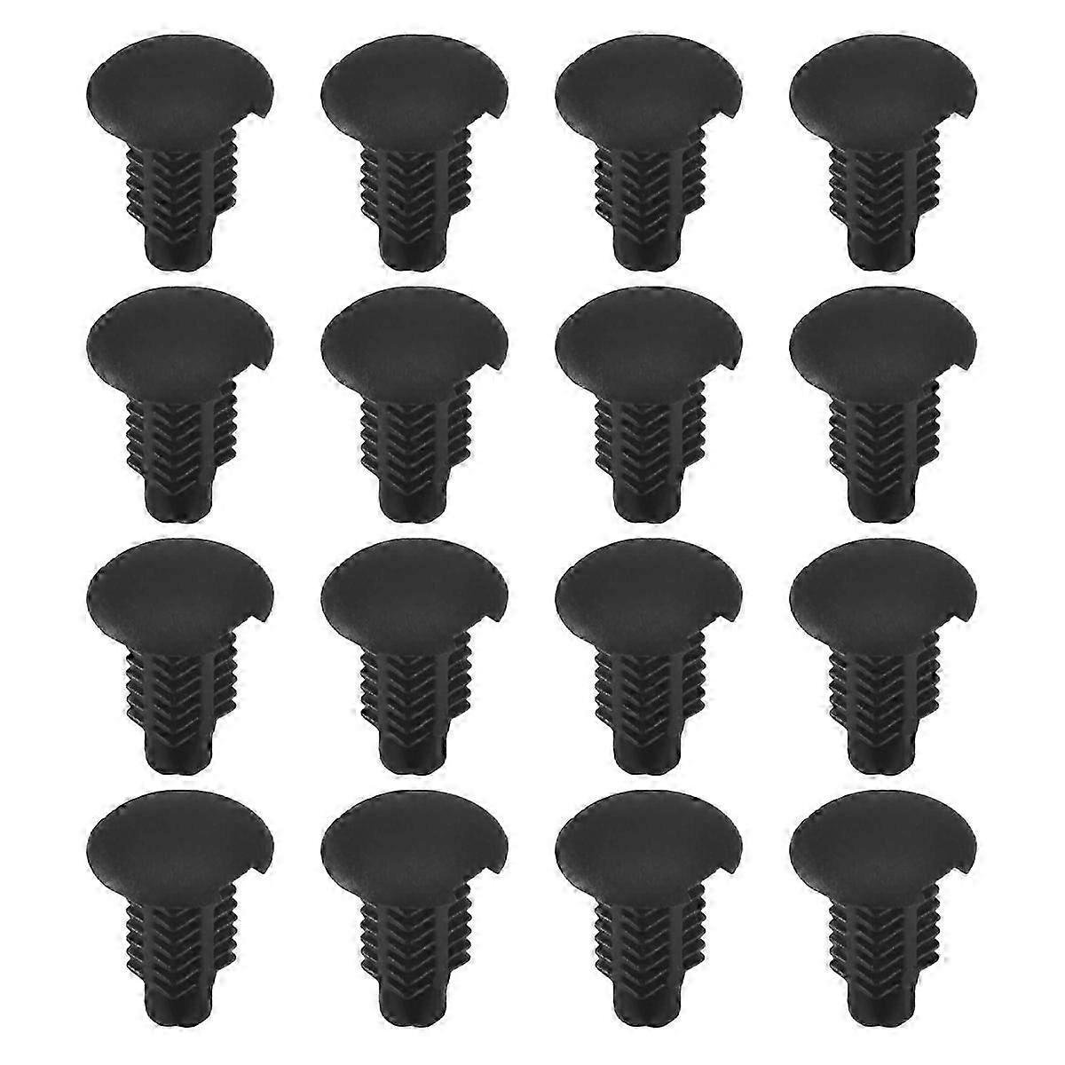 16Pcs Plastic Rivets Clip 4mm x 5mm x 15mm Black