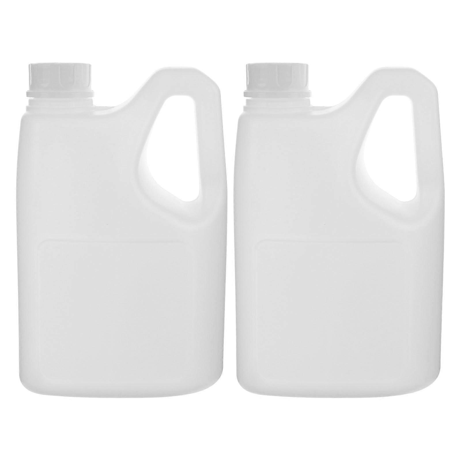 2pcs 2L Reusable Juice Bottle with Handle and Lid, Large Plastic Beverage Jug for Cold Drinks