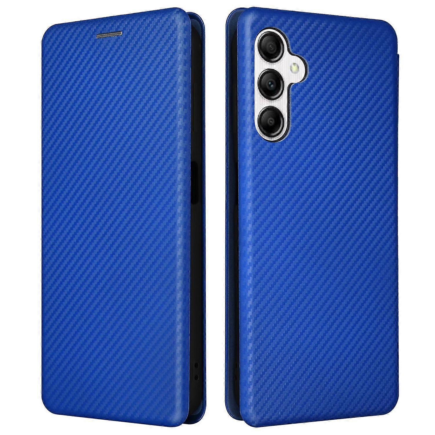 Étui de téléphone en cuir avec support et porte-cartes pour Samsung Galaxy A14 5G/A14 4G, texture fibre de carbone, protection