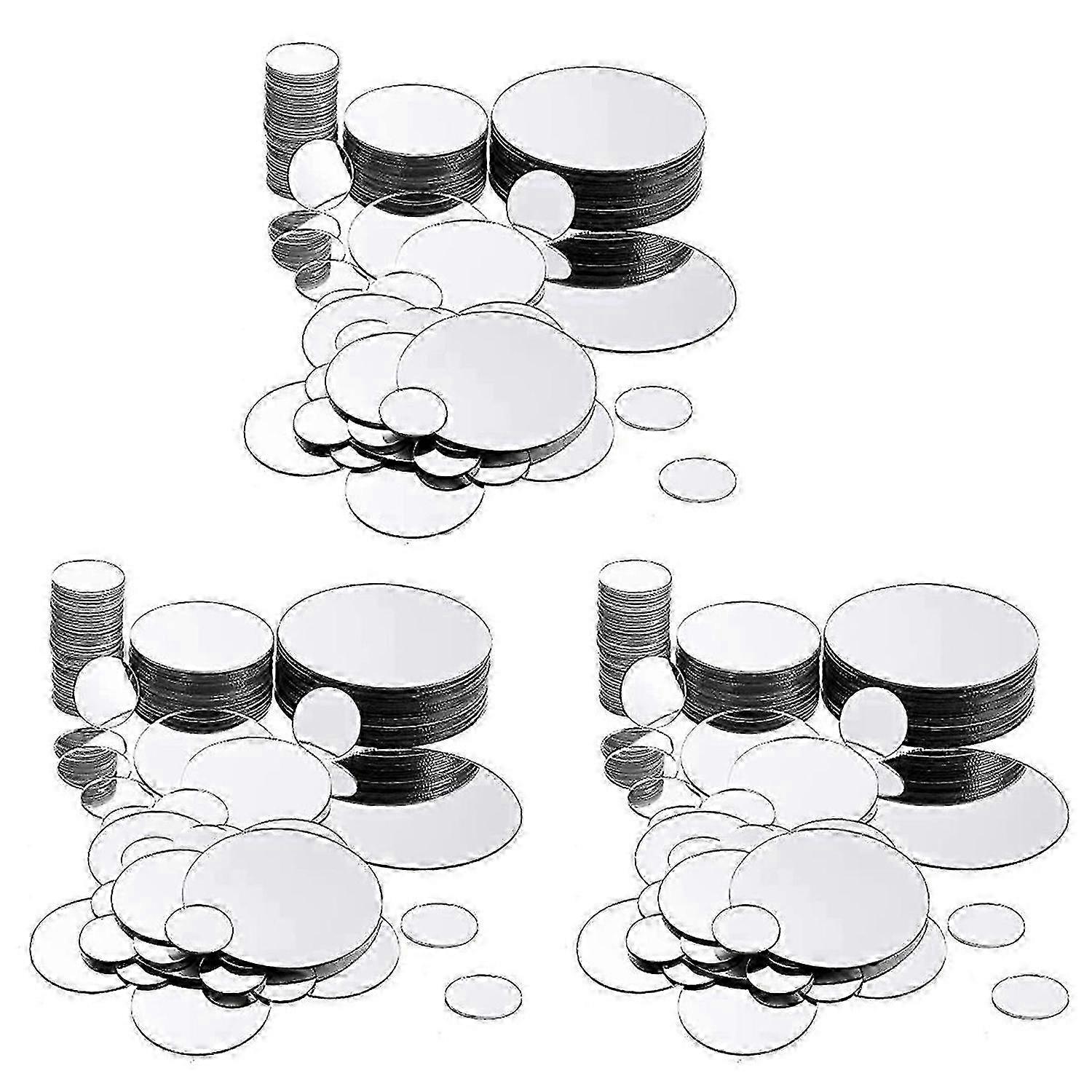 100 mini round mirrors, small round mirrors, with adhesive backing