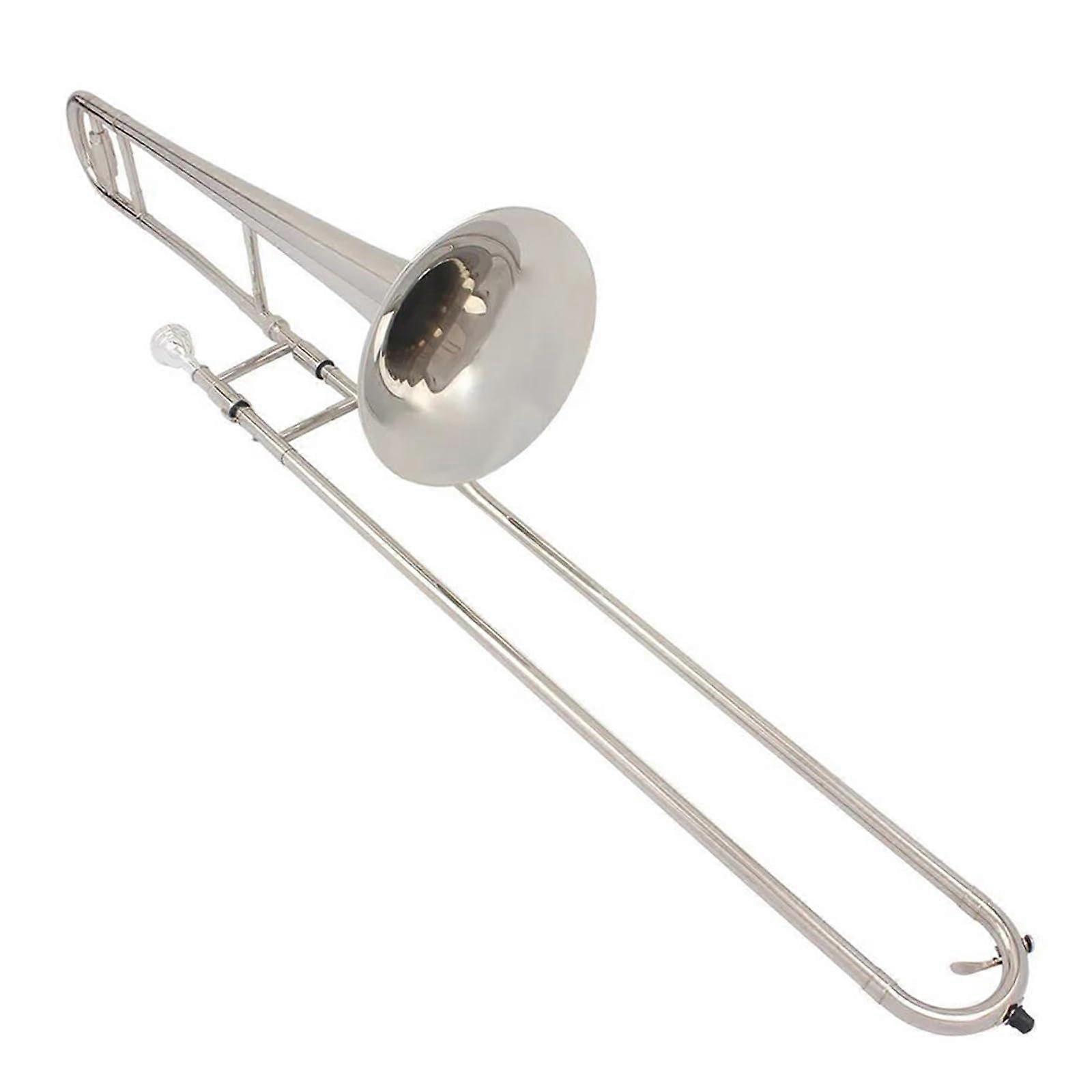 B Flat Alto Trombone for Beginners with Accessories, Lightweight Brass, Clear Tone for Practice