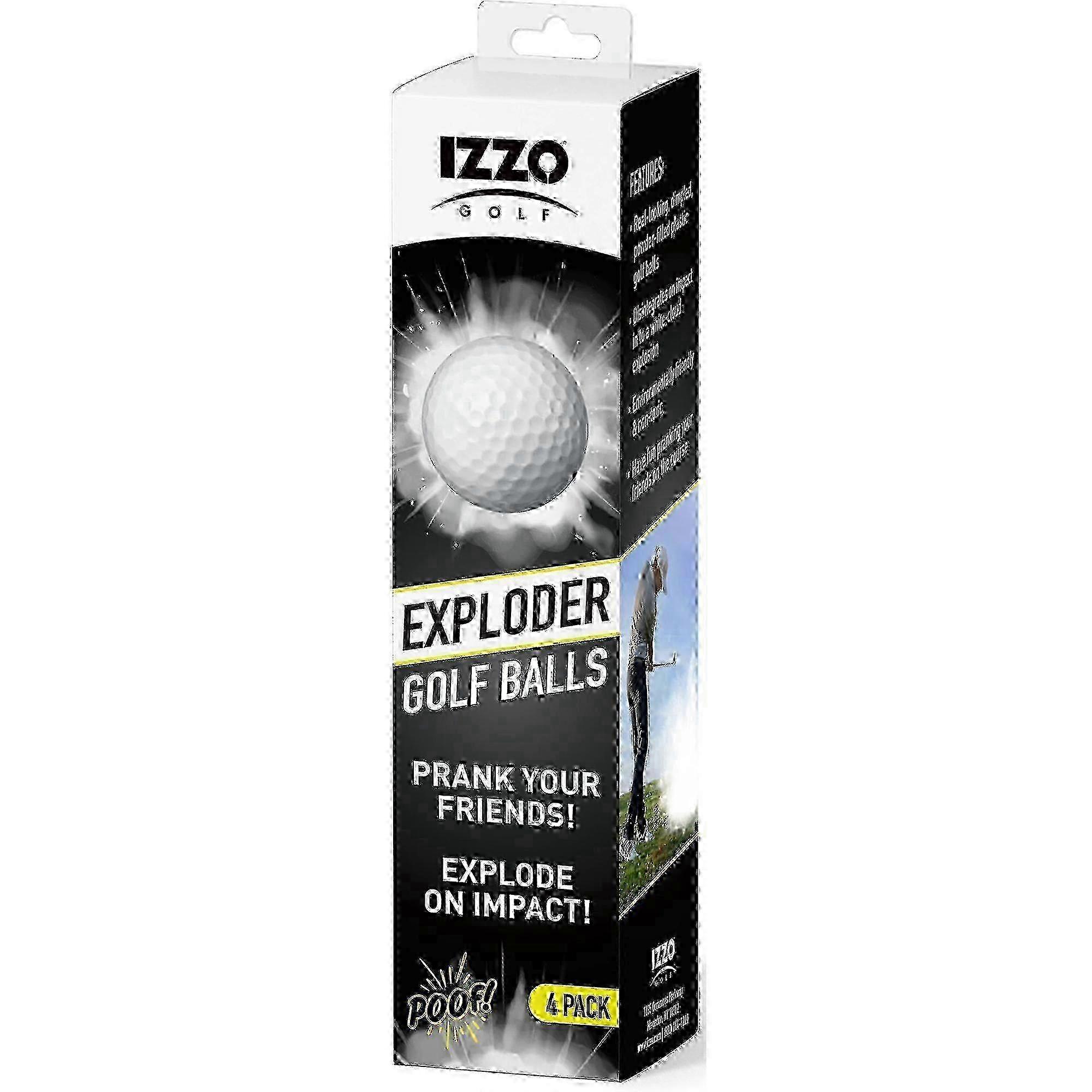 4 Pack Huiyun Izzo Golf Balls - Exploding Fun for Any Golfer