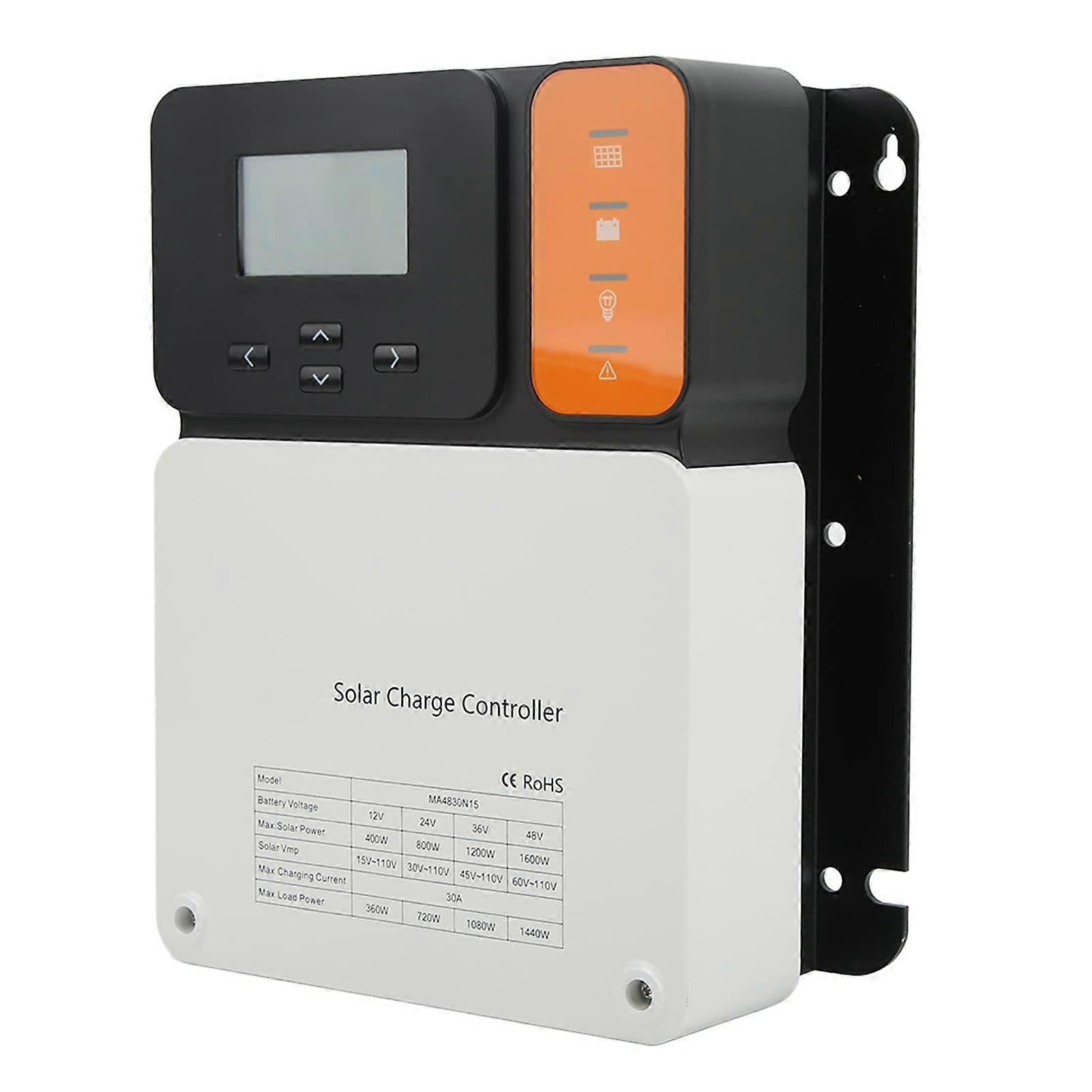 40A MPPT Solar Charge Controller 12V 24V 48V 99.9% Efficiency Dual Control Off Grid Systems