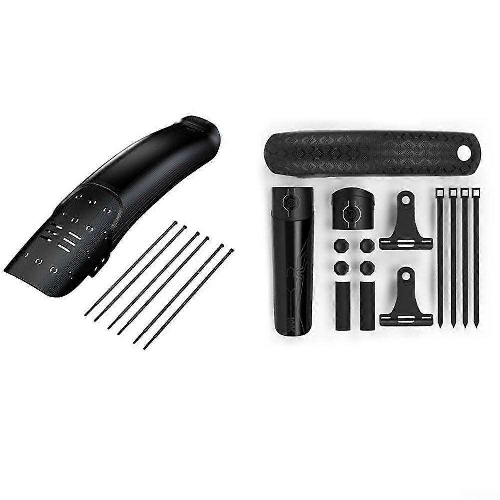 Front and Rear Mountain Bike Mudguard Set with Full Coverage Protection and Tool Installation