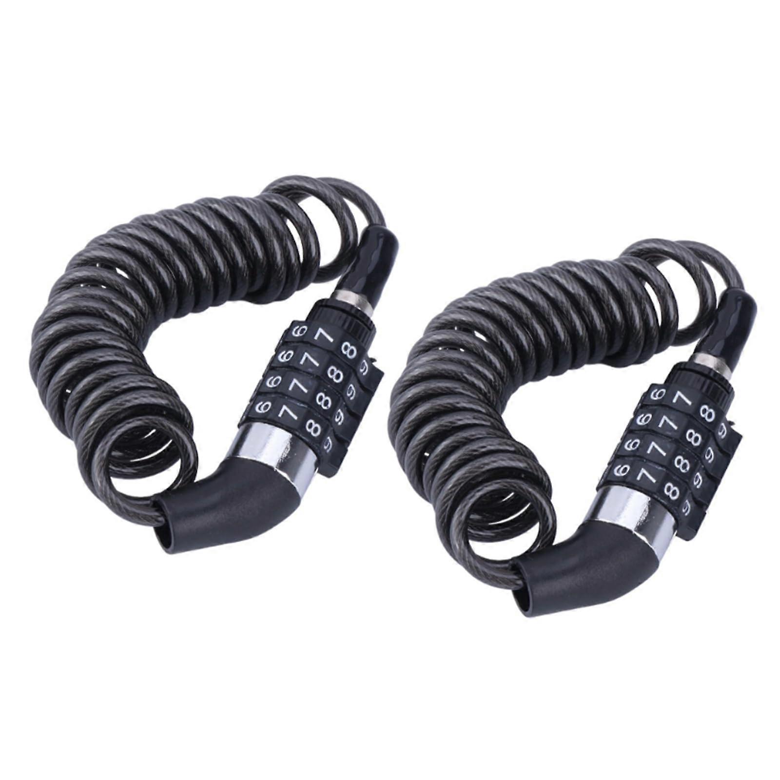 Heavy Duty 4Digit Resettable Combination Bike Cable Lock, AntiTheft Bicycle Security Code Lock