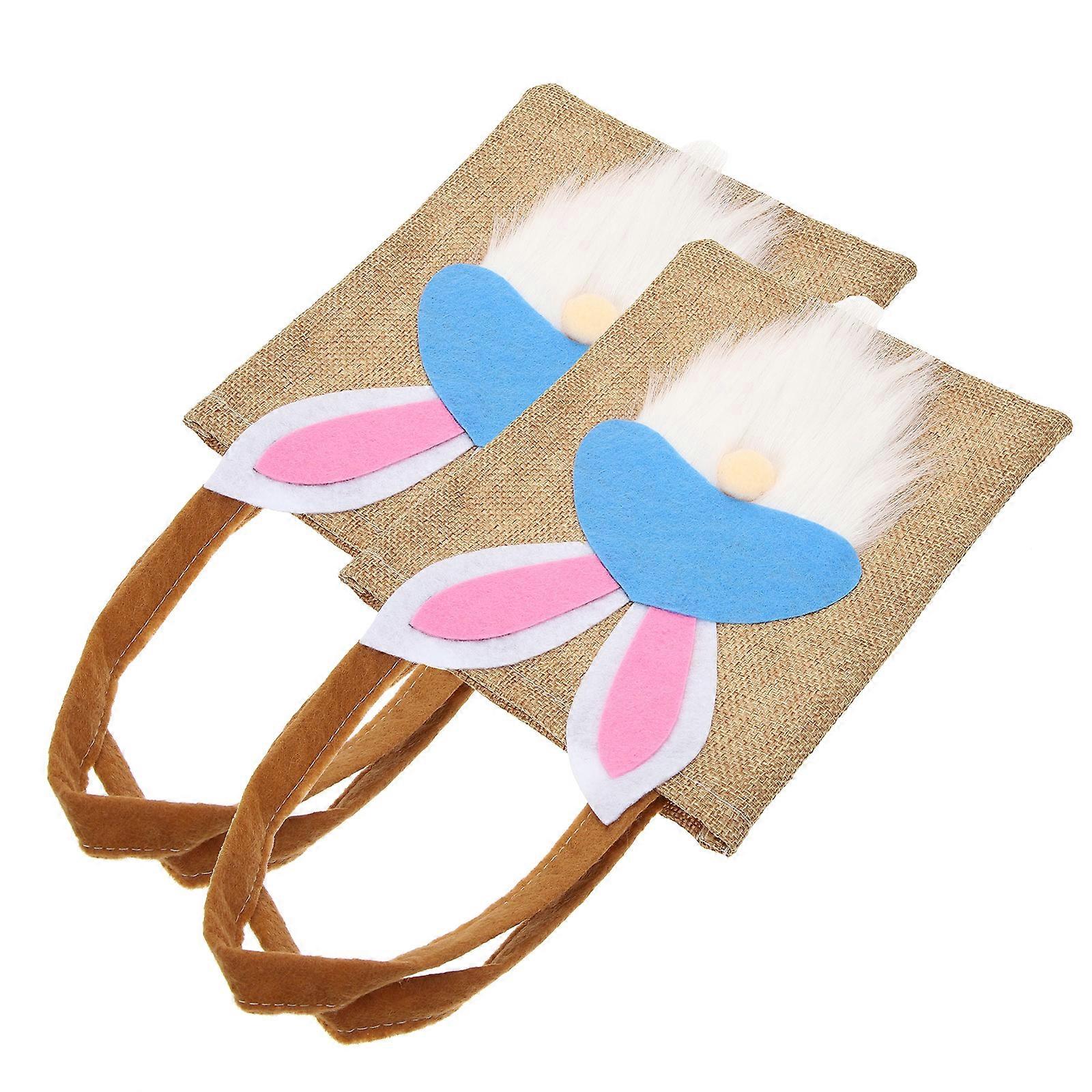 Cloth Gift Bags Easter Packing Bags for Storage 2Pcs Small Size