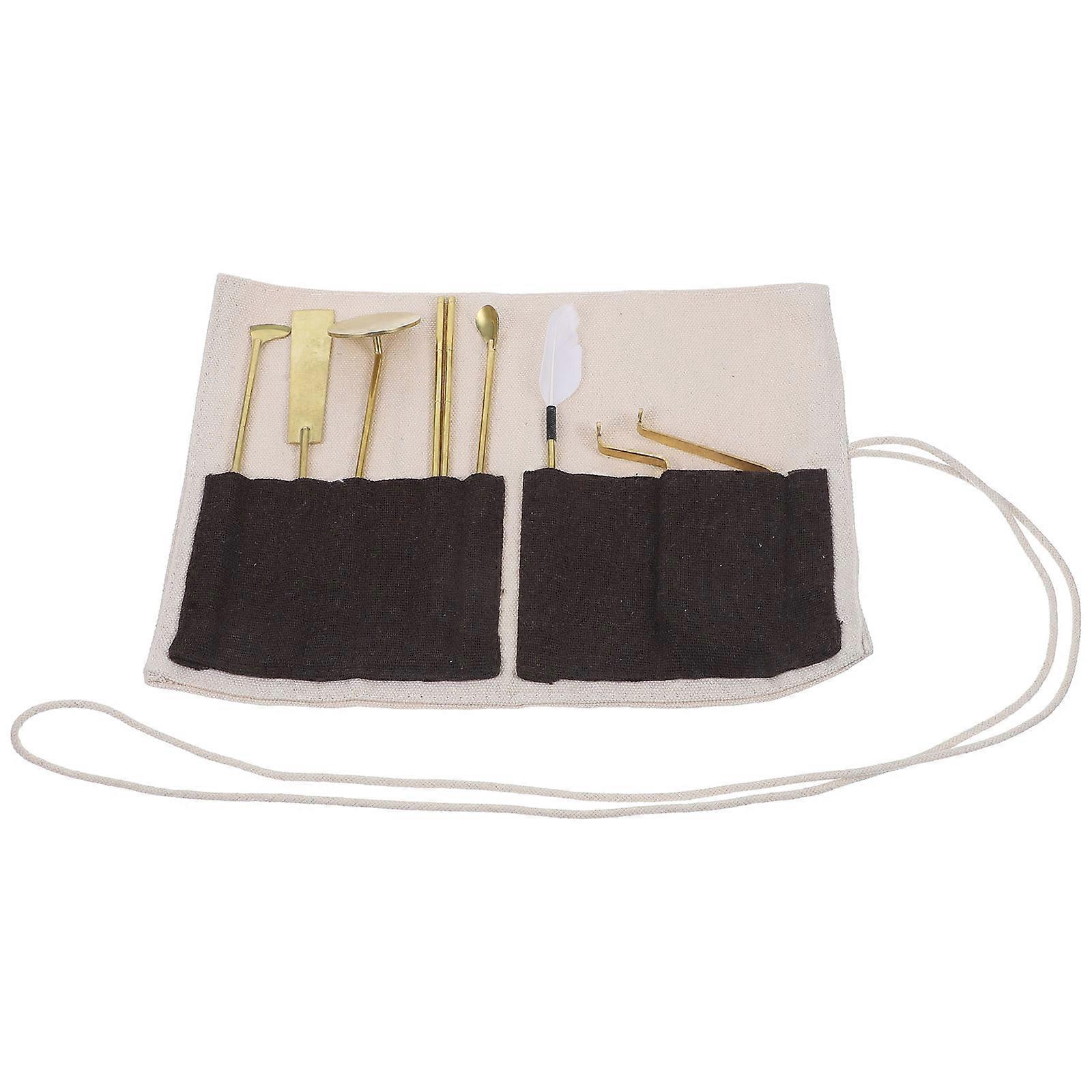 7Pcs Incense Making Tool Kit Golden Square Design Ideal For Aromatherapy Beginners And Professionals