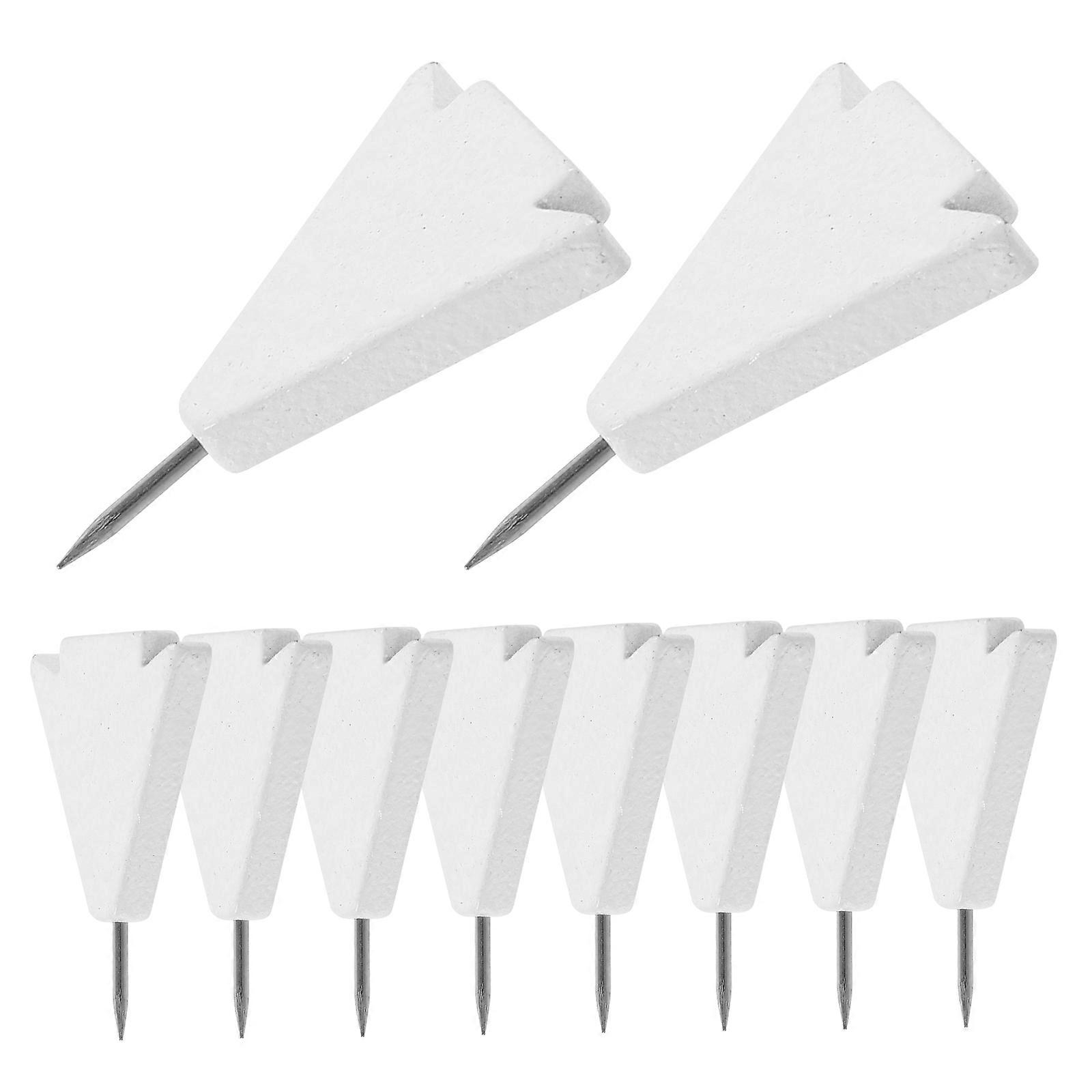 Airplane Shaped Thumbtacks 10Pcs Decorative Pushpin Craft Projects Organizing White