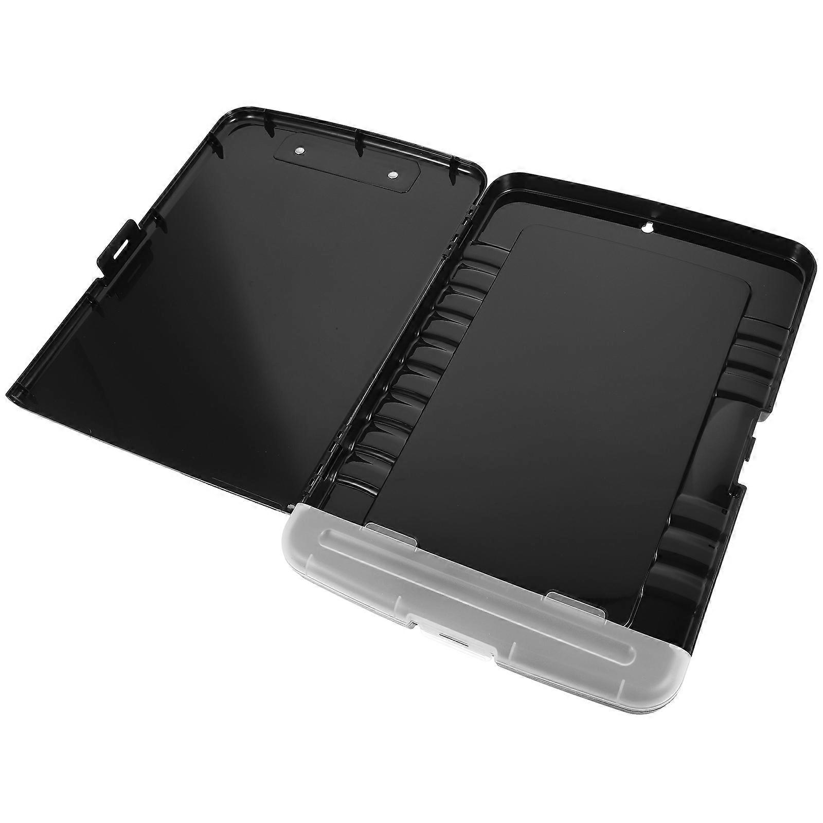 Black Nursing Clipboard with Storage for Work Use 2Pcs Clipboard