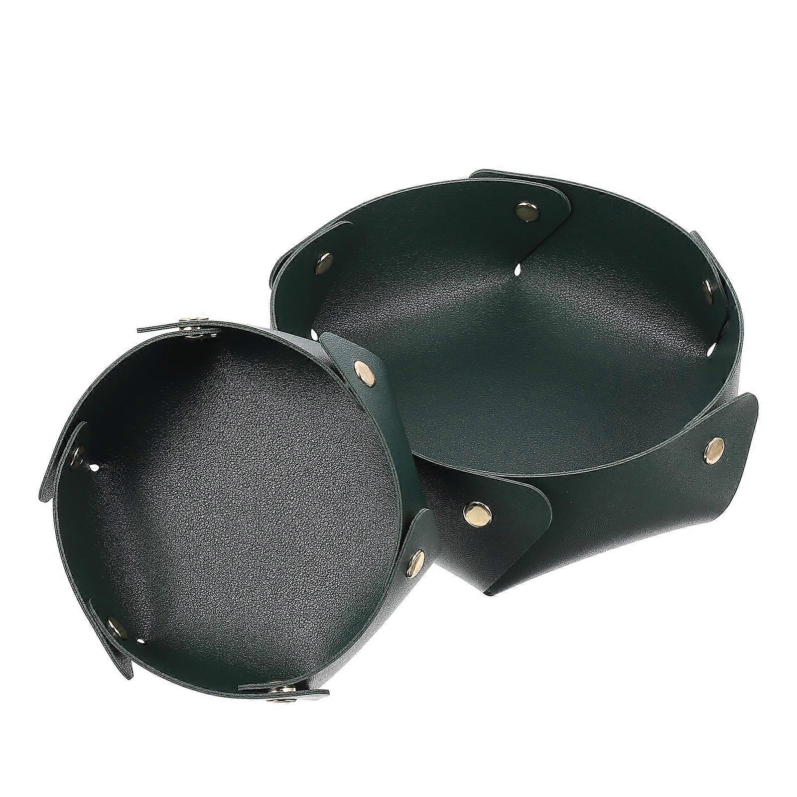 PU Storage Boxes for Entryway Key Organizers 2Pcs Set