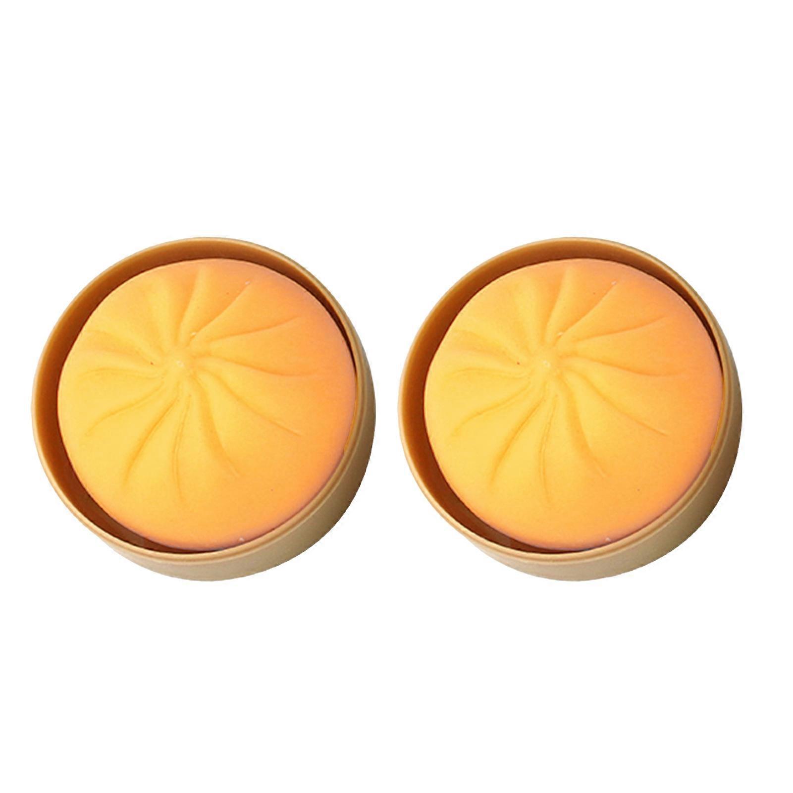 2Pcs Decompression Toy - Steamed Bun Shape & Calming - for Office & School