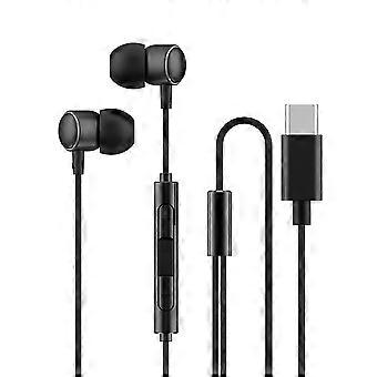 Fones de ouvido estéreo HiFi com fio e microfone, tipo C, para Samsung Galaxy S25 S24 S23 Ultra Note 20 10 A