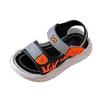 Atmungsaktive Jungensandalen für Kinder, leichte und bequeme Outdoor-Sommerschuhe für Kleinkinder und Babys (7-8 Jahre).