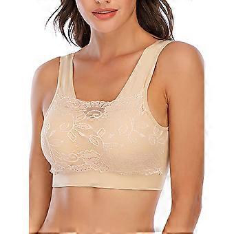 Dames sportbeha van kant, ademende sportbeha, sportfitnessvest, kanten beha, yoga, hardlopen, fitness, workout, stretch fitness, gym, kanten crop top, slaapbeha