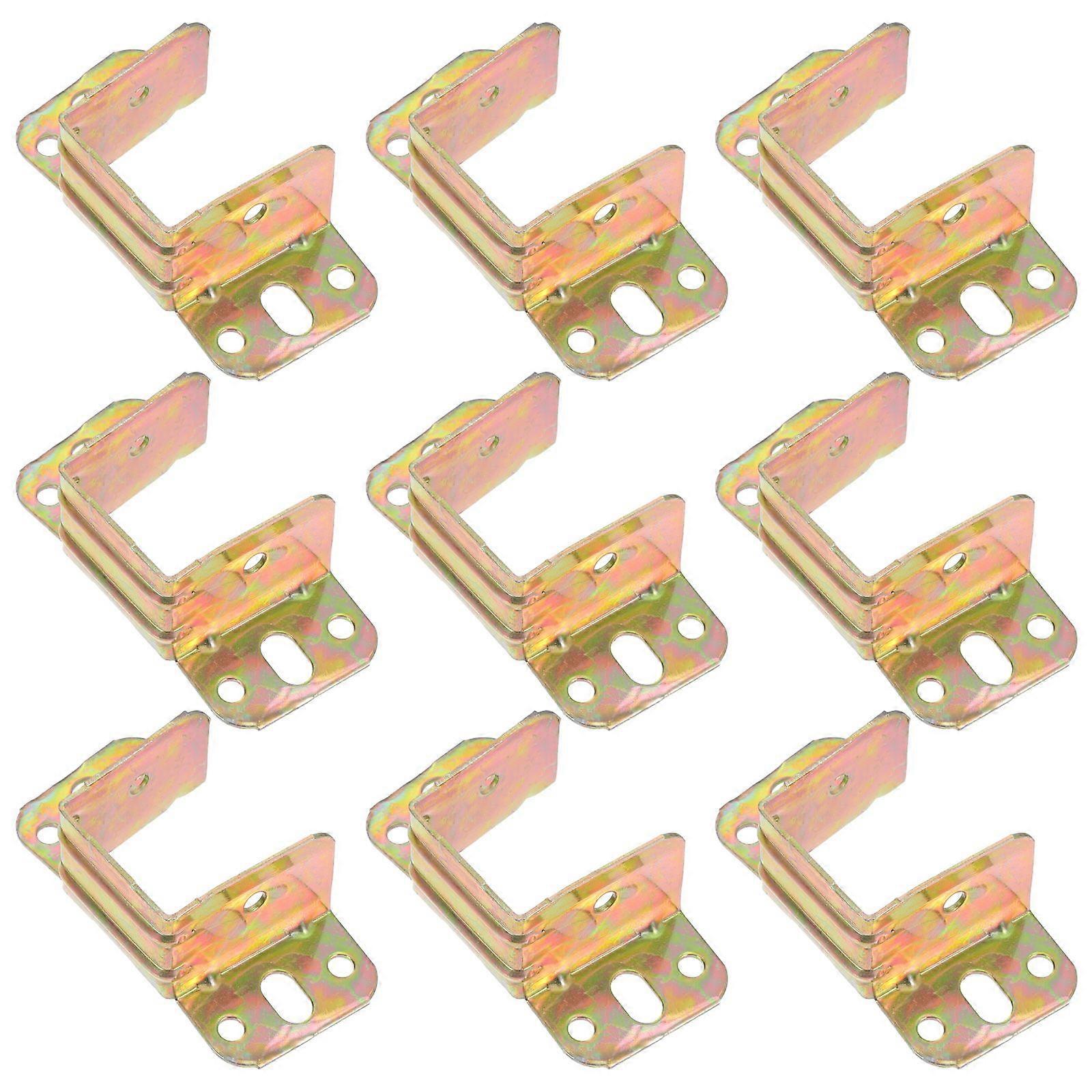 10Pcs Bed Hinge Sturdy Bed Corner Furniture Fixed Bracket Practical Bed Bracket