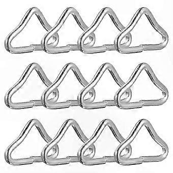 Pacote com 24 anéis triangulares de aço galvanizado para trampolins - fivelas de reposição resistentes para estabilidade e durabilidade do tapete de salto