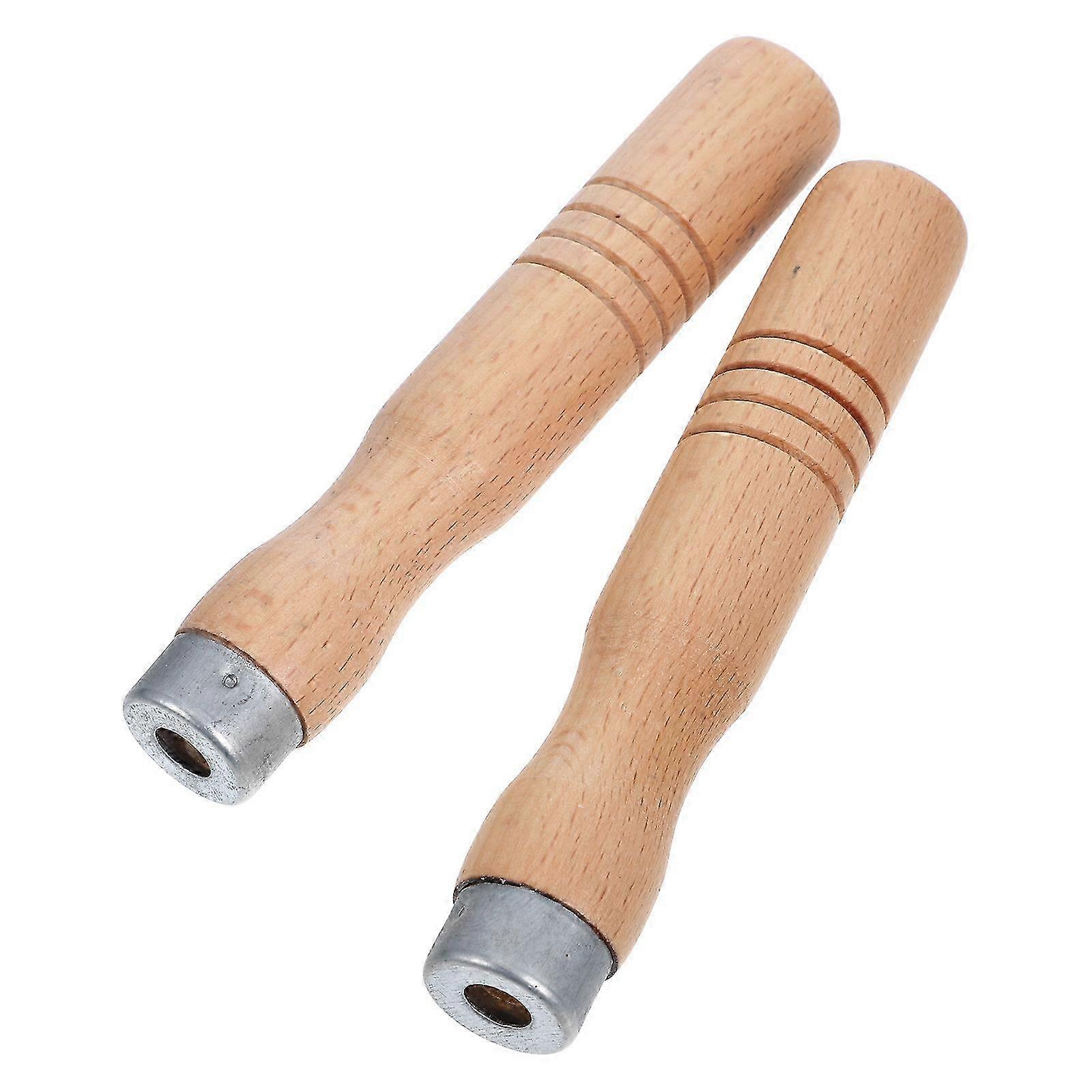 Smooth Finish 2Pcs Beech Wood Cookware Handle Replacement
