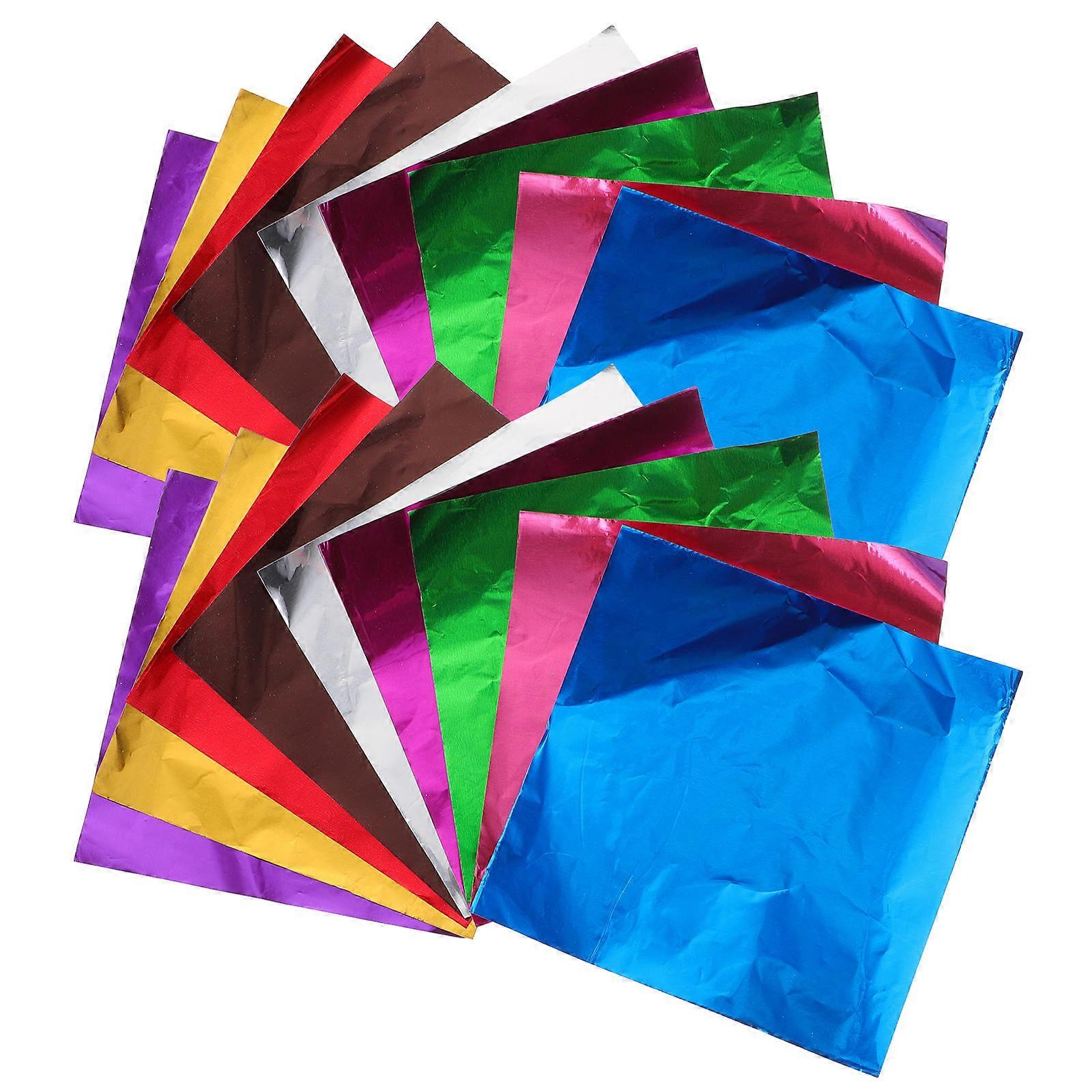 900Pcs Candy Foil Wrappers Chocolate Bars Wrappers Foil Wrapper Square Packaging Sheets
