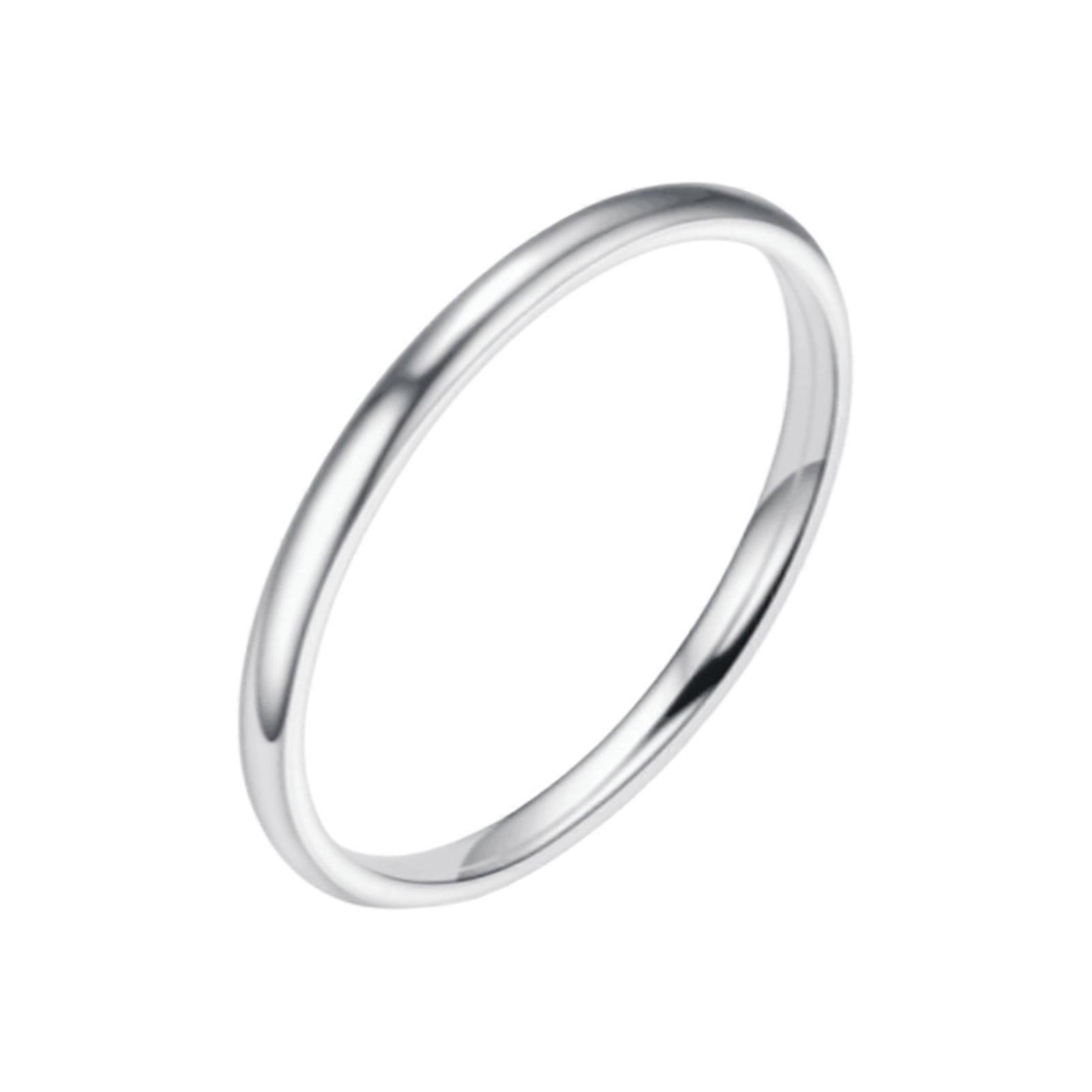 Finger Ring Elegant Smooth Surface Minimalist Simple Style Thin Stacking Ring for Birthday