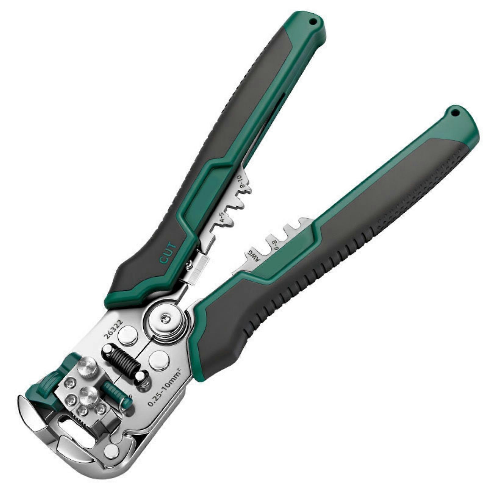 Accuracy Wire Stripper Cutter With Double Adjustment Knobs Multiple Function Wire Cutter For Clean And Efficient Cable Work Multicolor