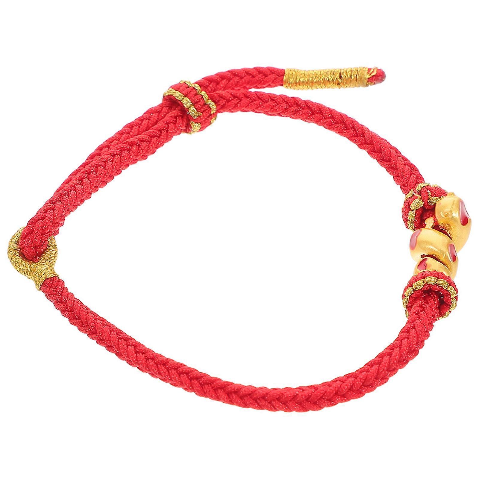 Red String Braided Zodiac Snake Bracelet for Decoration