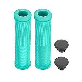 Rubber Bicycles Handlebar Grip Comfortable Nonslip Cycling Handle Grip Mountain Bike Shock Absorption Handle Cover  blue