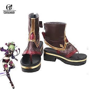 Spiel Genshin Impact Kuki Shinobu Cosplay Schuhe Kuki Shinobu Braune Schuhe Frauen und Männer Cosplay Halloween Schuhe