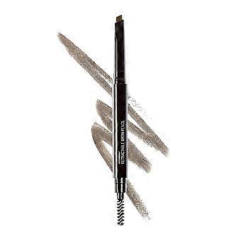 Retractable Eyebrow Definer Pencil, Ash Brown, Fine Tip, Dual-Sided Brush, Shapes, Defines and Fills Brows