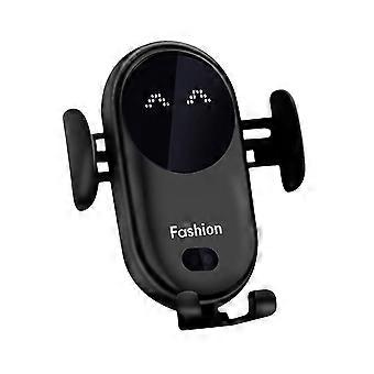 Automatisk klemme Trådløs oplader Bilholder Smart infrarød sensor Ventilationsmontering Mobiltelefonbeslag Stativ S07