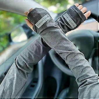 Unisex Cycling Arm Sleeves Ice Fabric Anti-UV Sunscreen Running Cycling Sleeve Outdoor Sport Anti-cursor Arm Warmers