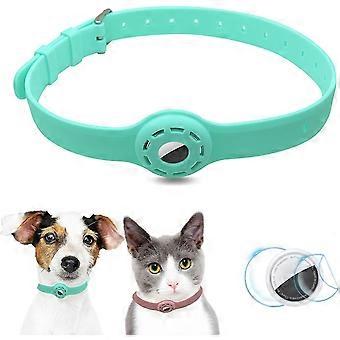Airtag Dog Collar Holder Airtag Cat Collar With 1 Hd Protective Film 9-19.5inch Soft Silicone Dog Collars For Apple Airtag On Cats Small Dogs PuppiesG