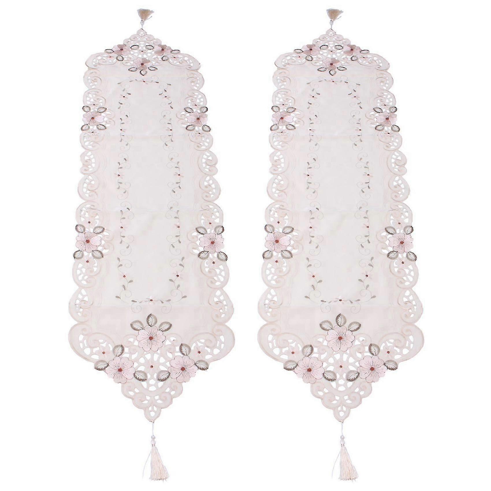 Table Runner Embroidered Floral Table Cloth Pattern:#2 40x150cm