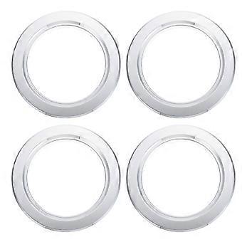 4Pcs Birds Breeding Box Anti-bite Aluminium Ring Wood Box Hole Birds Nest Accessory