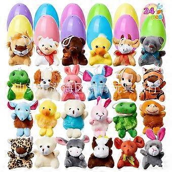 24 Pack Extendable Colorful Prefilled Easter Eggs with Squishy Toys  Ready Easter Basket Stuffers, Party Favors & Classroom Gifts for Kids