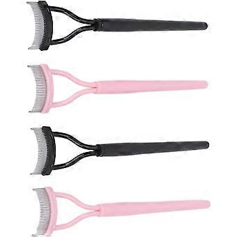 Eyelash Separator Tool, Plastic Handle Lash Comb Portable Safe 4pcs for Travel