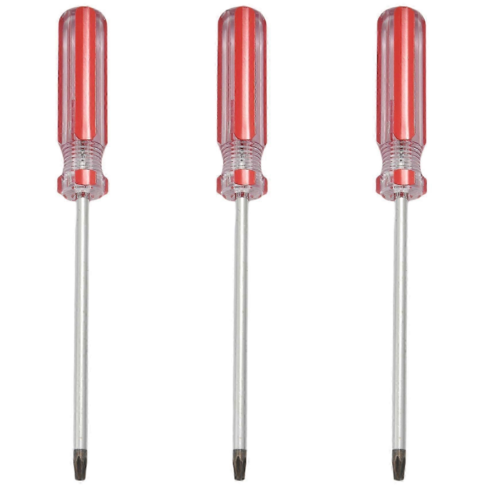 3X Plastic Handle T20 Security Torx Screwdriver Hand Tools