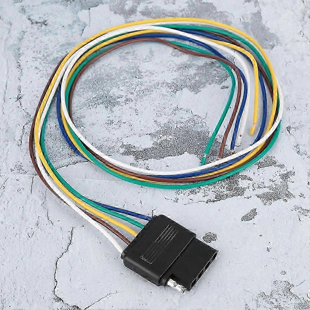 5-Way Flat Trailer Wire Harness Extension Connector Socket 36inch