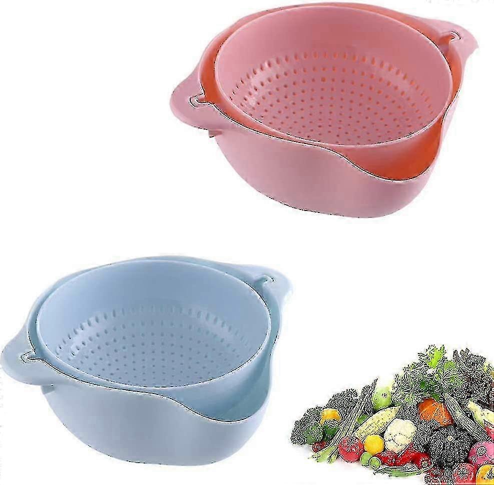 2pcs 2-in-1multi-function Kitchen Colander