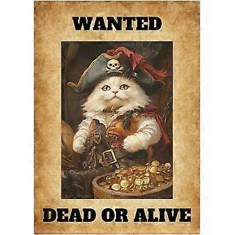 Wanted Persians Cat Pirate Jigsaw Puzzle - Funny Gift for Cat Lovers as Adventure and Fantasy Theme Decor Puzzles SQZ583