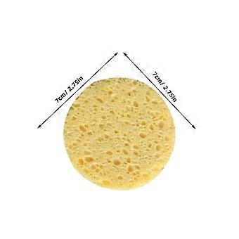 Yellow Face Cleaning Sponge for Cleansing 50Pcs Natural Wood Pulp Cellulose Puff