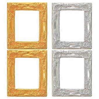 Vintage Mini Resin Photo Frame for Decor 4Pcs Miniature Picture Frames