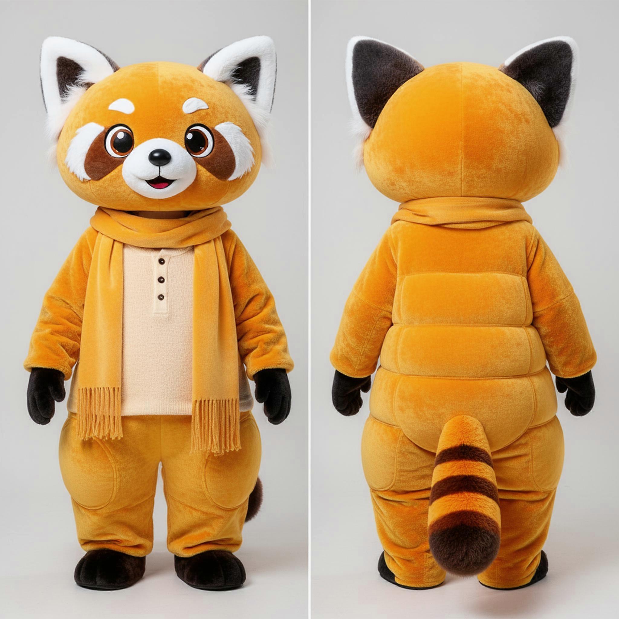 MASTICOT Velvet Red Panda Mascot