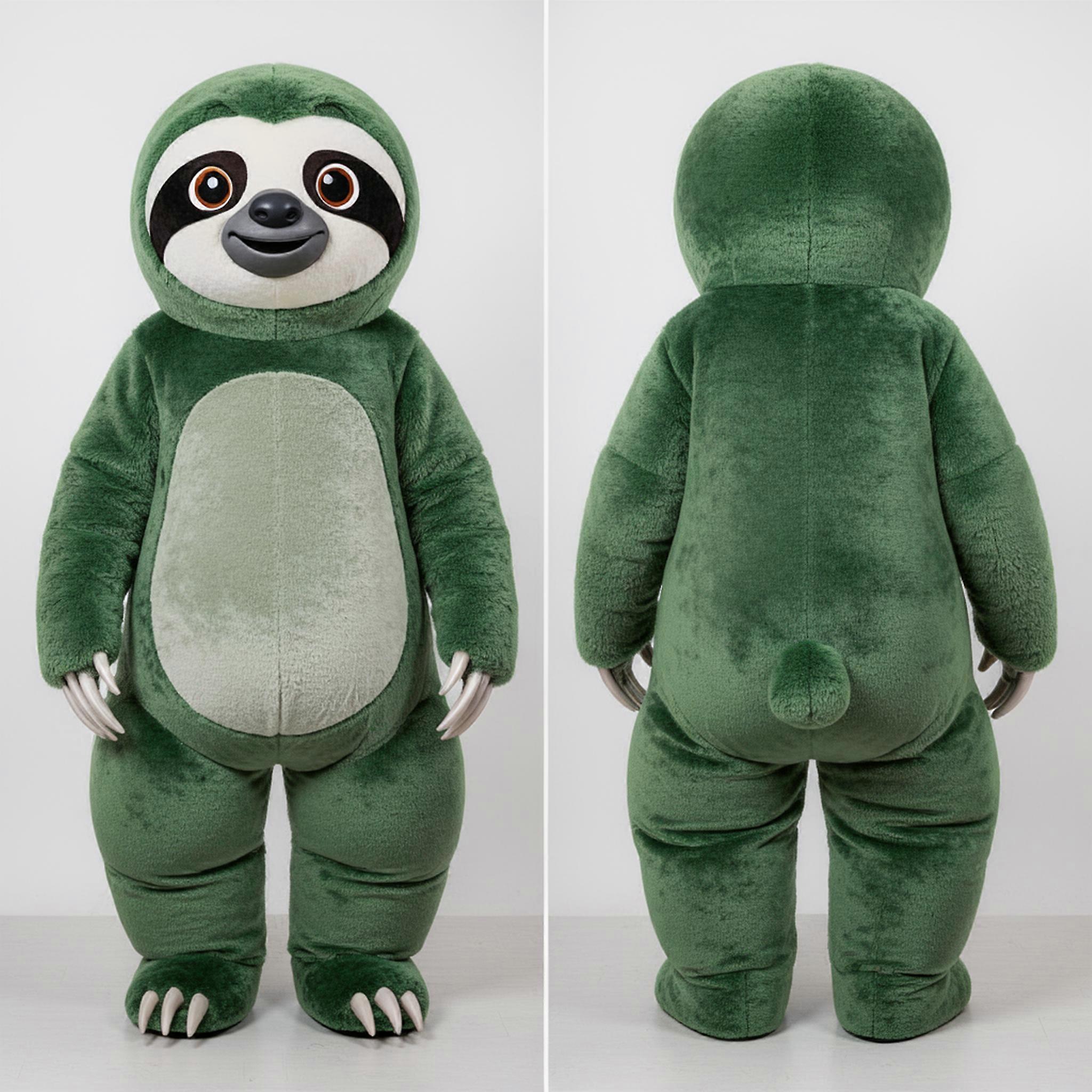 MASTICOT Forest Green Cuddly Sloth Mascot