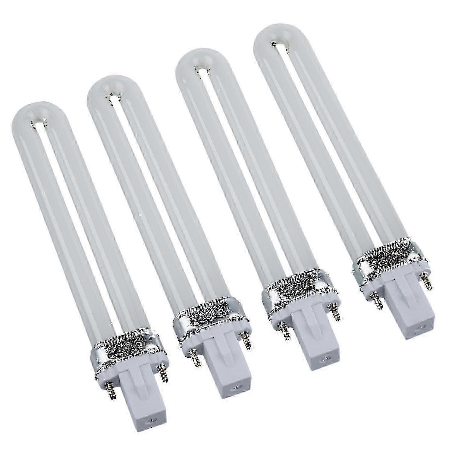 4-Pack 9W UV Bulbs Compatible with Gel Nail Curing Dryer
